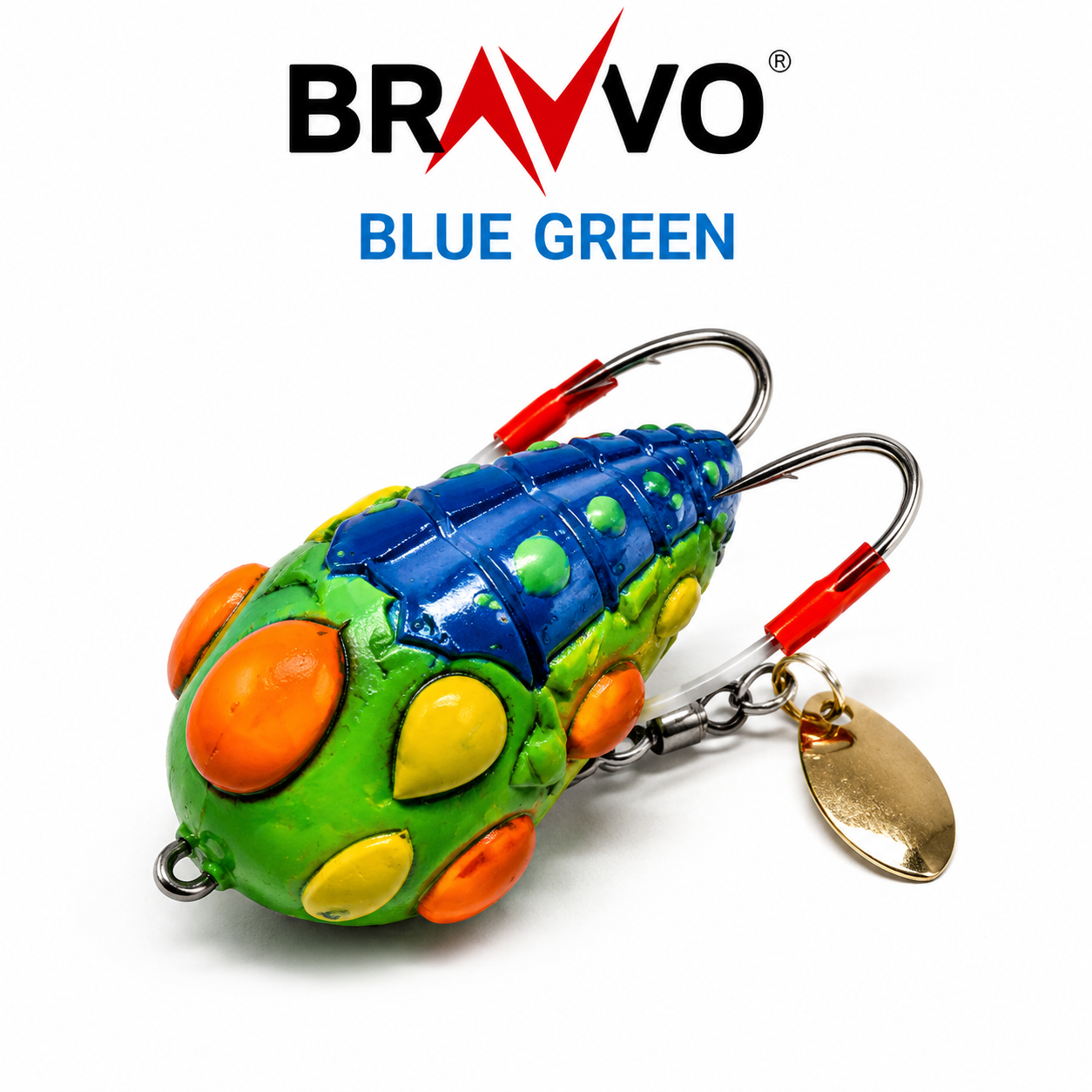 Bravvo Eecha soft frog lure Blue Green colour