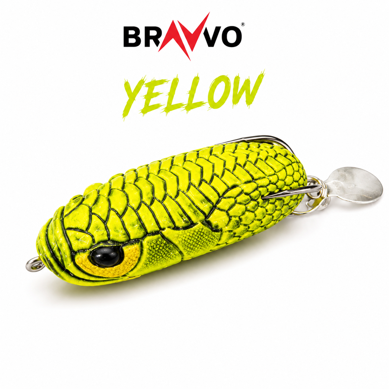 Bravvo Bagheera soft frog lure Yellow colour