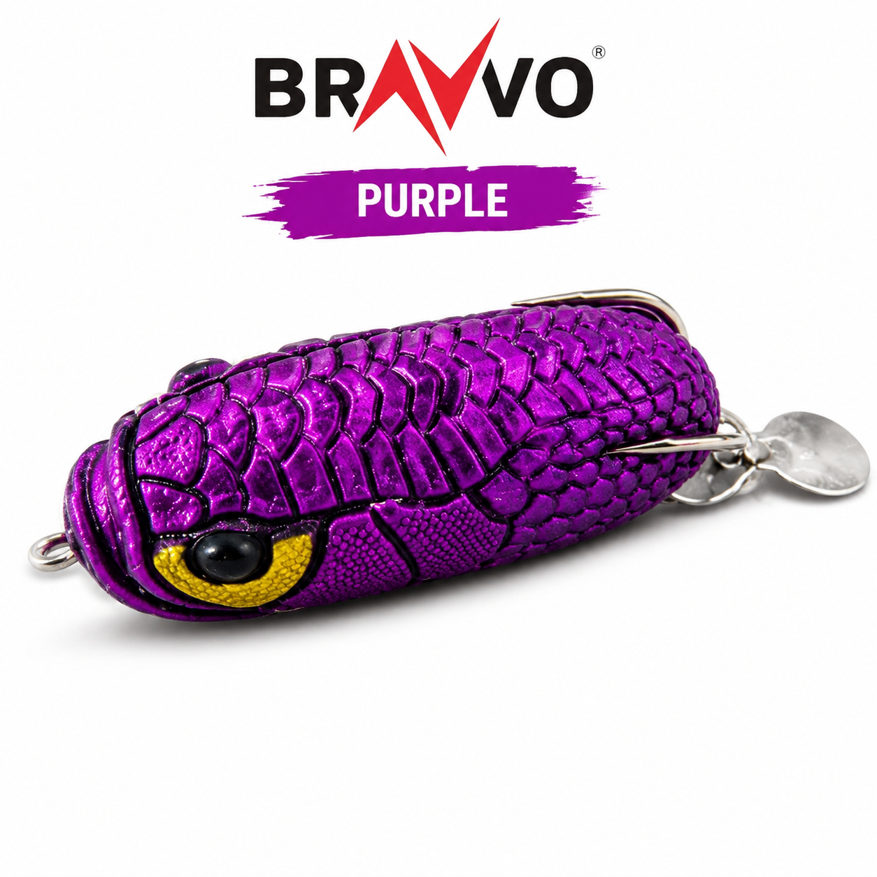Bravvo Bagheera soft frog lure Purple colour