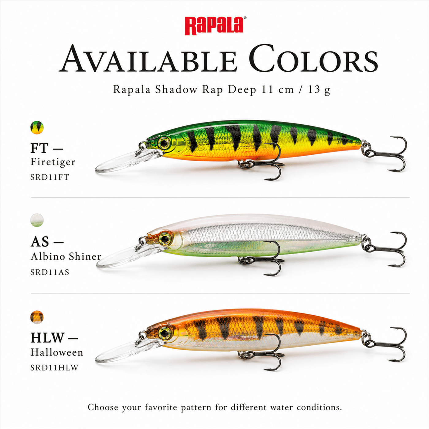 Rapala Shadow Rap Deep Hard Lure 11 cm / 13 g - Halloween