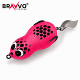 Bravvo Baby Moto Handmade Soft Frog Lure 5.5 cm 10 g Topwater Spinner Bait - Pink Black Spot