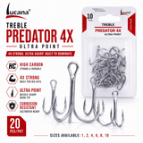 Lucana Treble Predator 4X Ultra Point Hook Size 10 | 20 pcs/pkt