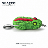 SEACCO Jade Handmade Frog Lure 5cm 8g - Green Red Spine | Pack of 1