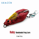SEACCO Ruby Handmade Frog Lure 5cm 8g - Ruby Red | Pack of 1