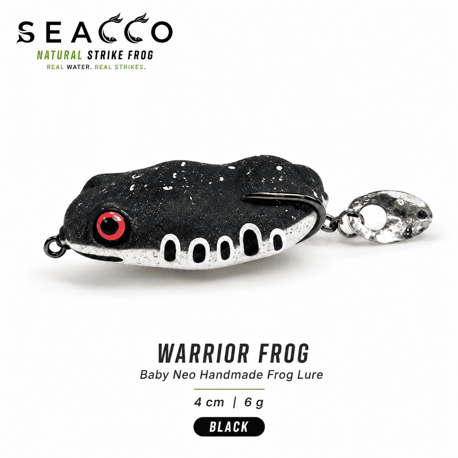 SEACCO Warrior Frog Baby Neo Handmade Frog Lure 4cm 6g - Black | Pack of 1
