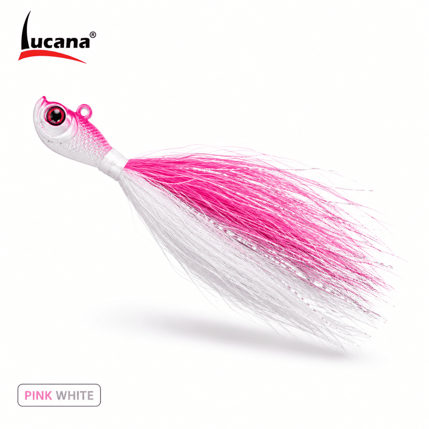 Lucana Buck Tail Lure 42gm 5/0 - Pink White