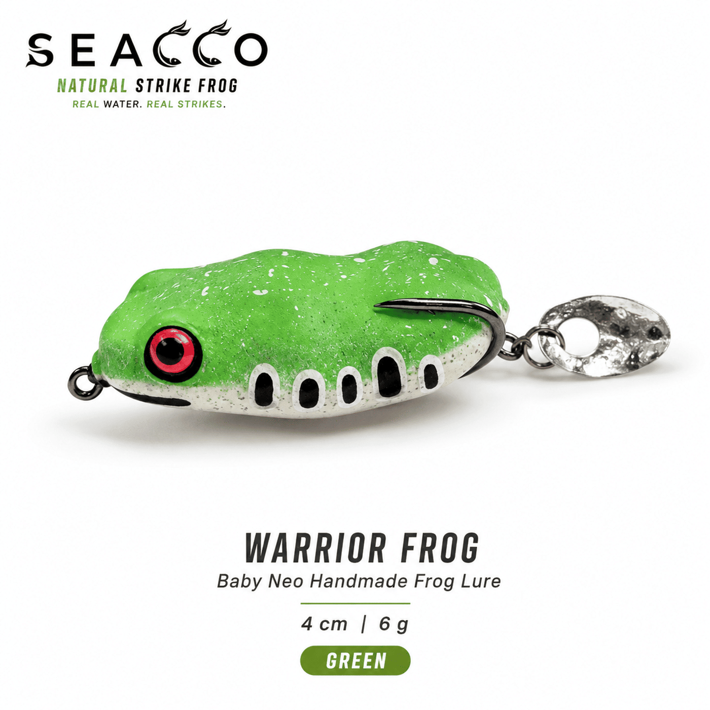 SEACCO Warrior Frog Baby Neo Handmade Frog Lure 4cm 6g - Green | Pack of 1
