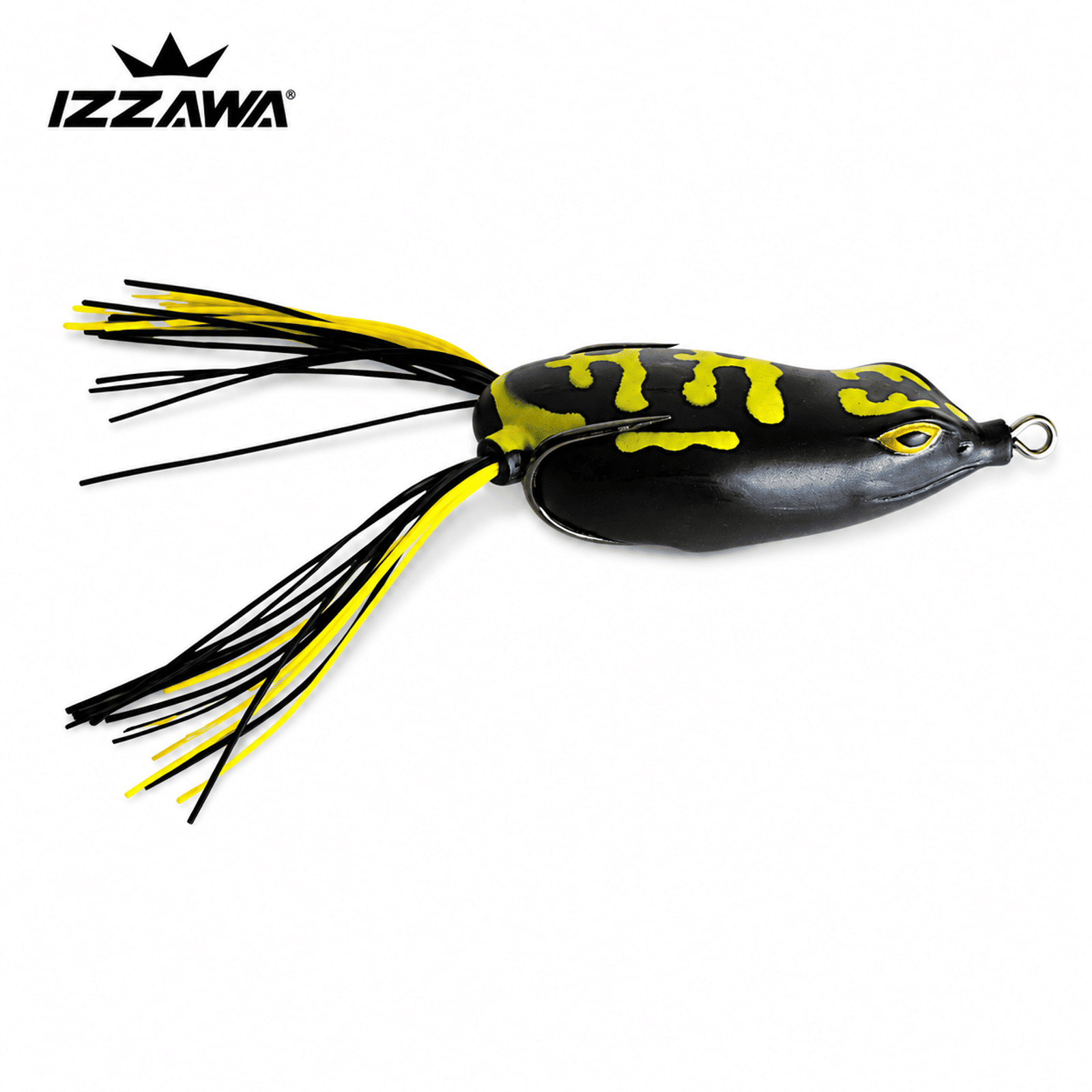 IZZAWA Super Frog Black with Yellow Lines Frog Lure 15g | Pack of 1