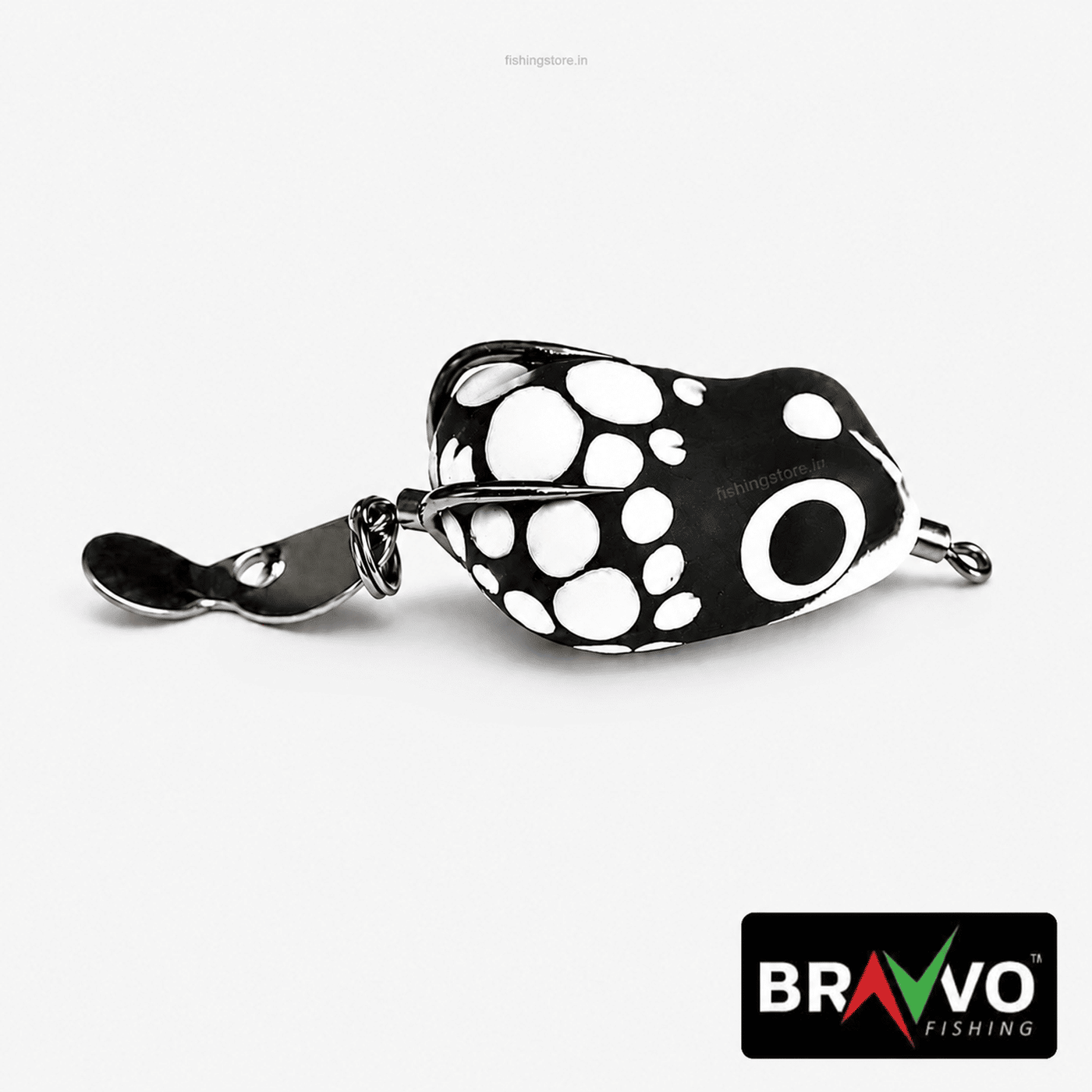 Bravvo ALIEN Handmade Soft Frog Lure 4cm 6gm Topwater Fishing Bait for Snakehead - Grey