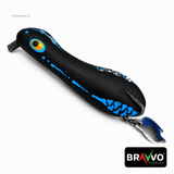 Bravvo Monster Frog Lure 8cm | Handmade Topwater Snakehead Bait for Casting (9g - 10g) | Soft Body Weedless Fishing Lure - Black
