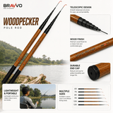Bravvo Wood Pecker Pole Rod 12ft / 360 – Lightweight Telescopic Pole Rod India