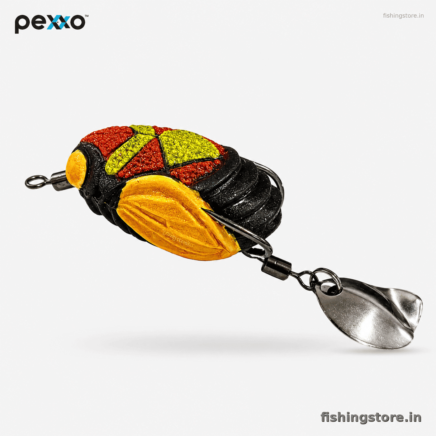 Pexxo Dora Hand Made Soft Frog Lure 4cm 6-7g  Weedless Topwater Frog for Bass & Snakehead - Yellow / Black