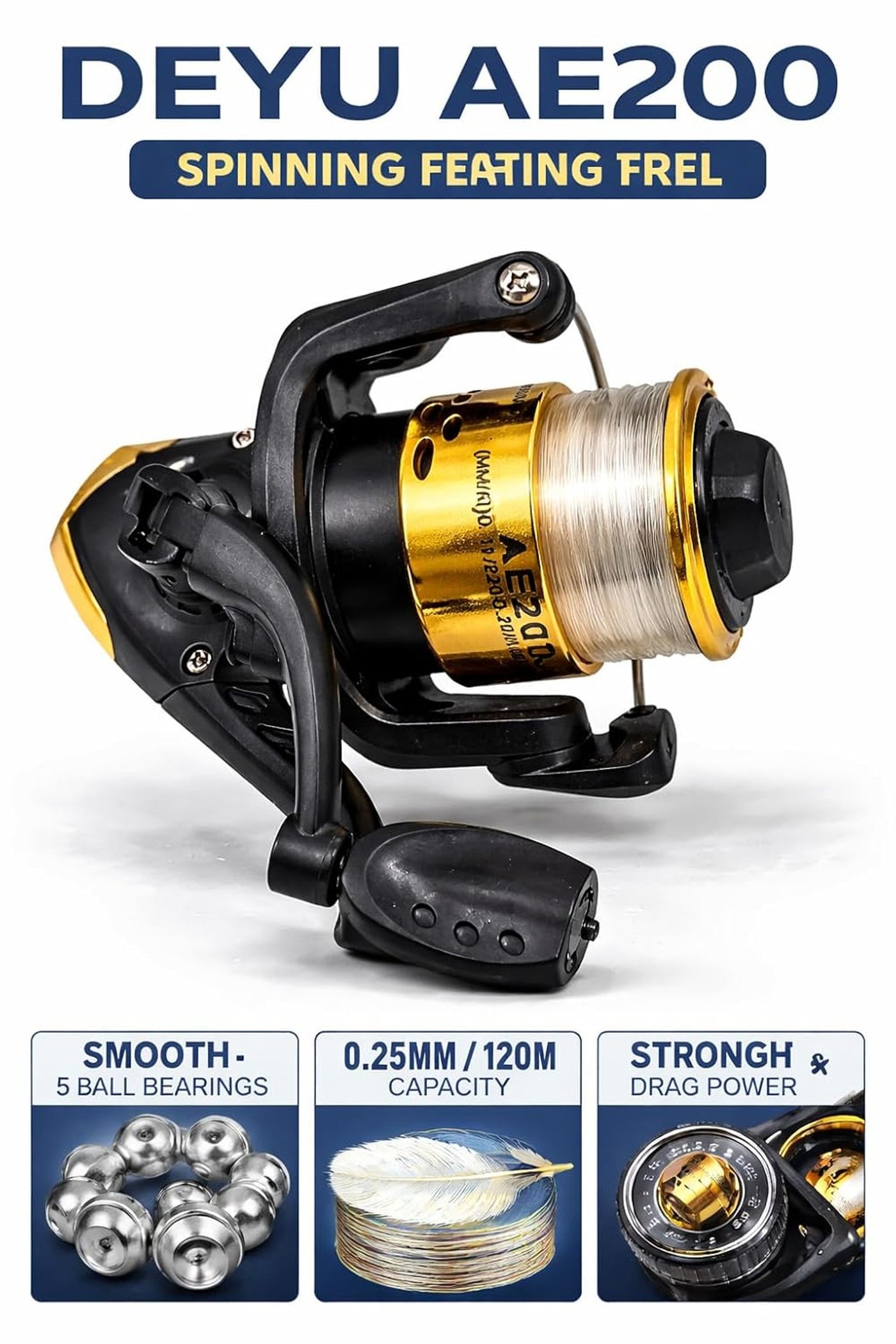 IZZAWA Deyu AE200 Spinning Reel – Spinning Reel Freshwater India