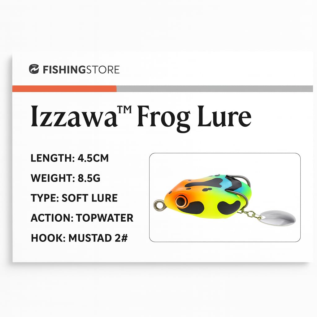IZZAWA Frog Lure Multicolour 4.5cm 8.5g – Snakehead Murrel Topwater