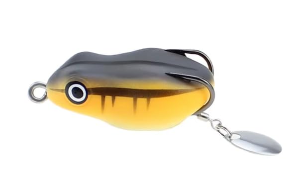 IZZAWA Frog Lure Brown Yellow 4.5cm 8.5g – Snakehead Murrel Bass