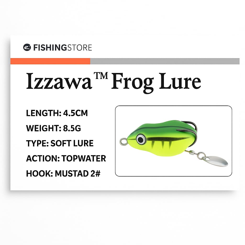 IZZAWA Frog Lure Green Yellow 4.5cm 8.5g – Snakehead Murrel Bass