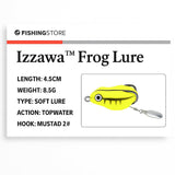 IZZAWA Frog Lure Yellow 4.5cm 8.5g – Snakehead Murrel Topwater Bait