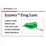 IZZAWA Frog Lure Green 4.5cm 8.5g – Snakehead Murrel Topwater Bait