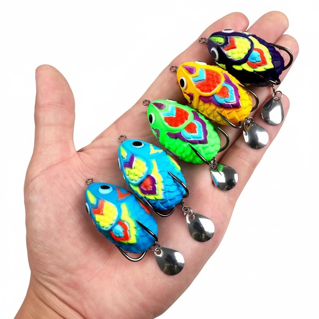 IZZAWA Handmade Soft Frog Lure 4.5cm 11g – Snakehead Murrel Bass