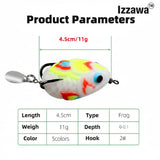 IZZAWA Handmade Soft Frog Lure 4.5cm 11g – Snakehead Murrel Bass