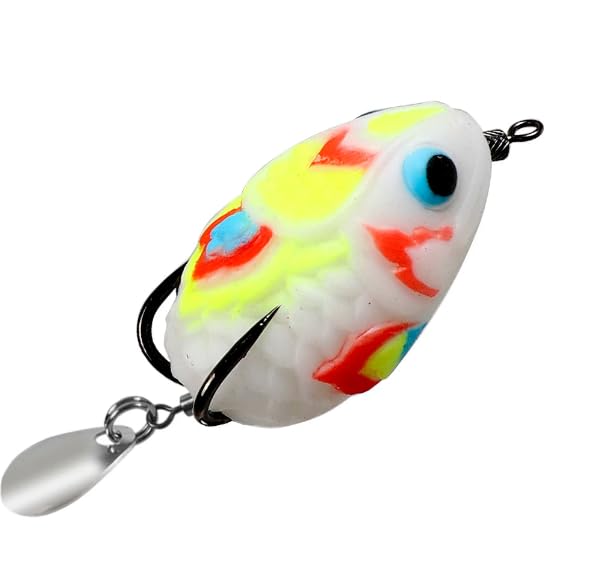 IZZAWA Handmade Soft Frog Lure White 4.5cm 11g – Snakehead Murrel