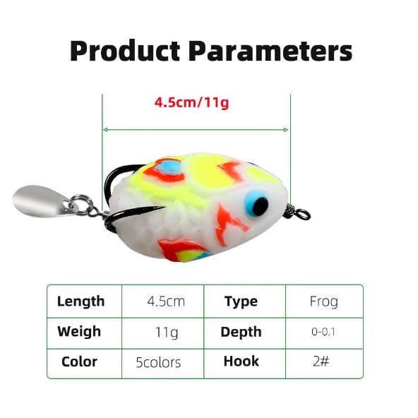 IZZAWA Handmade Soft Frog Lure White 4.5cm 11g – Snakehead Murrel