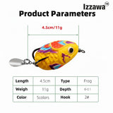 IZZAWA Handmade Soft Frog Yellow 4.5cm 11g – Snakehead Murrel Bass