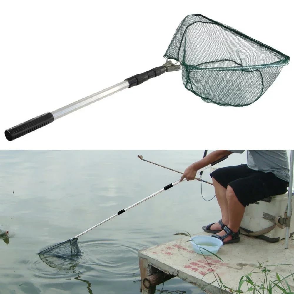 IZZAWA Telescopic Triangular Landing Net 1.9m – Folding Fishing Net India