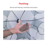 IZAWA Foldable Umbrella Net Crab, Shrimp & Fish Trap –1 6 Hole Fishing Trap for River & Pond Fishing in India