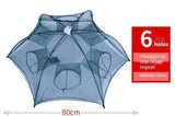 IZAWA Foldable Umbrella Net Crab, Shrimp & Fish Trap – 6 Hole Fishing Trap for River & Pond Fishing in India