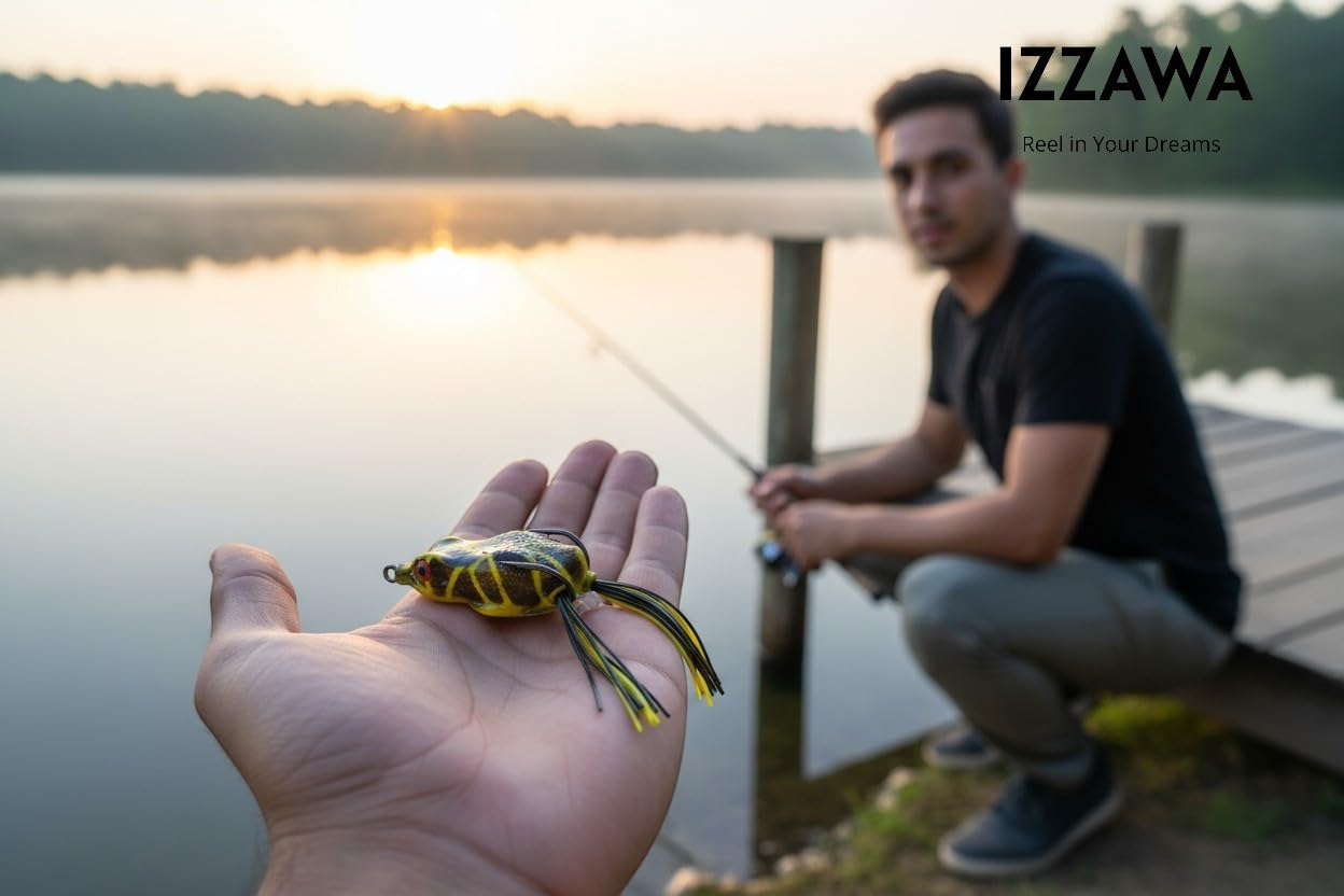 IZZAWA Frog Lure Yellow Dragon 5cm 12g – Snakehead Murrel Topwater