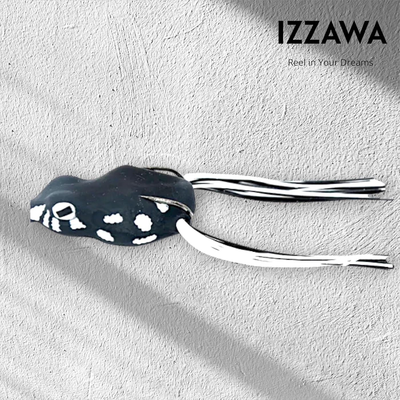 IZZAWA Frog Lure Black White Eye 5cm 12g – Snakehead Murrel Bass