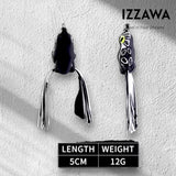 IZZAWA Frog Lure Black White Eye 5cm 12g – Snakehead Murrel Bass