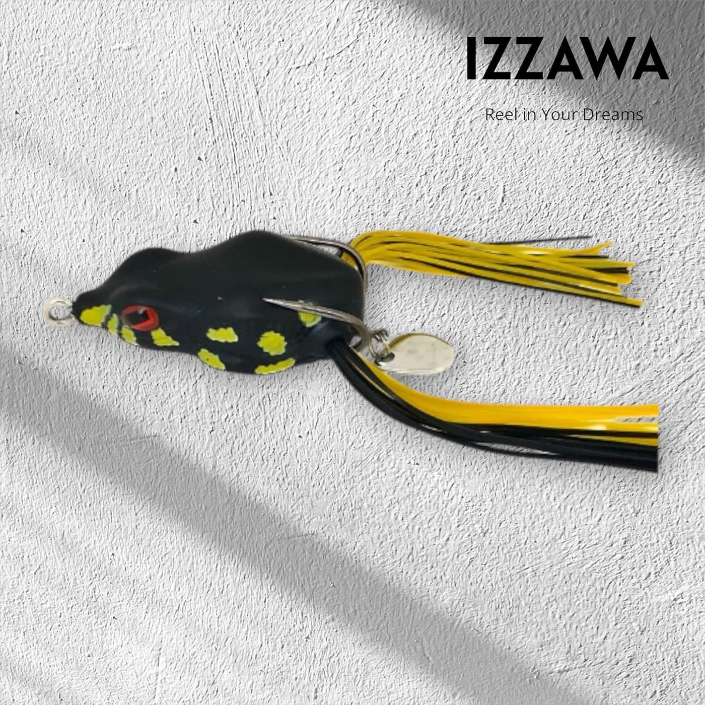 IZZAWA Frog Lure Black Yellow Dragon 5cm 12g – Snakehead Murrel