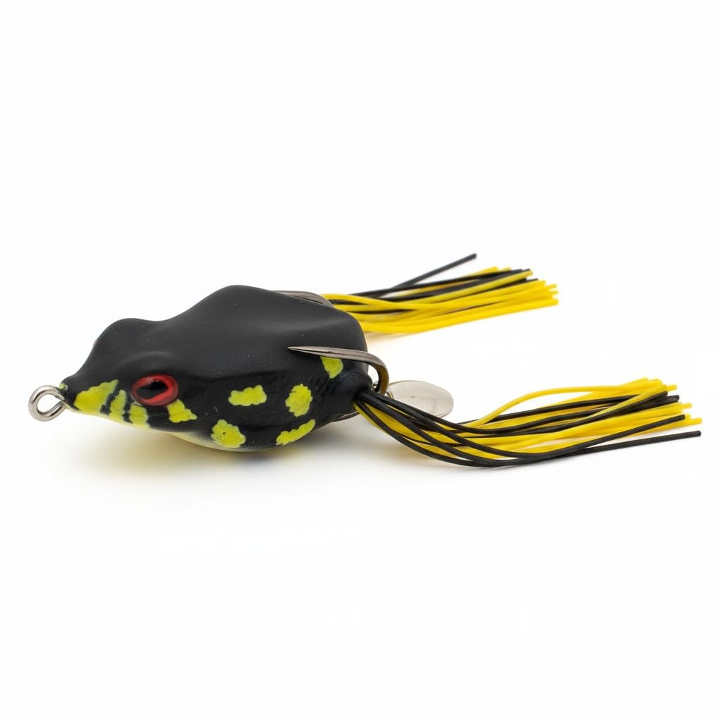 IZZAWA Frog Lure Black Yellow Dragon 5cm 12g – Snakehead Murrel