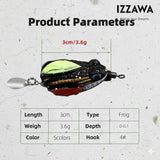 IZZAWA Thai Black Ratman Frog 3.5cm 4g – Snakehead Murrel Light Tackle
