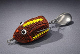 IZZAWA Handmade  3D Frog Lure 3.2cm Brown Yellow Paddy – Snakehead Murrel