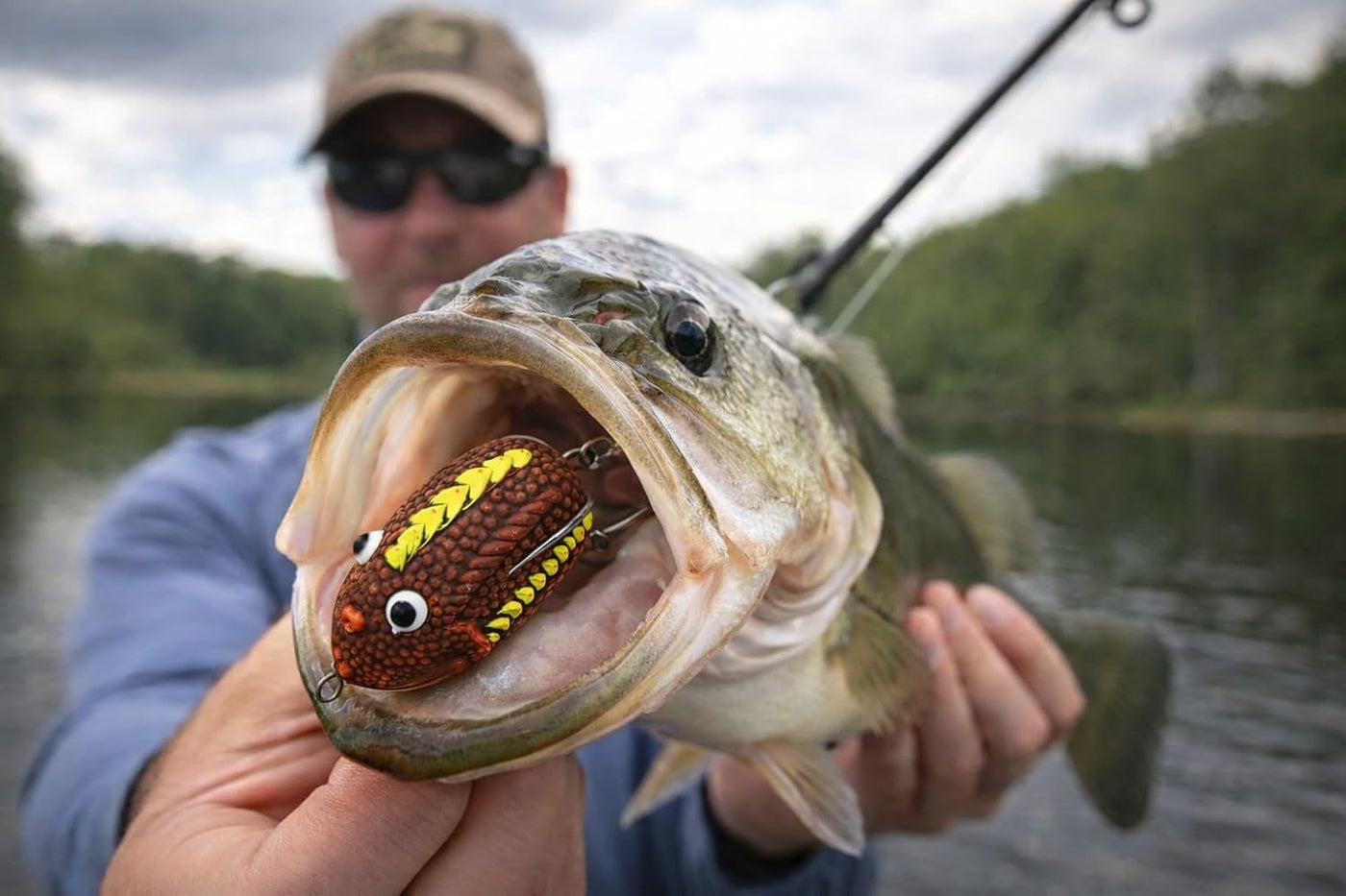 IZZAWA Handmade  3D Frog Lure 3.2cm Brown Yellow Paddy – Snakehead Murrel