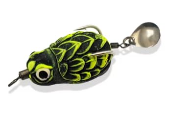 IZZAWA Handmade 3D Frog Lure 3.2cm Green Yellow – Snakehead Murrel Floating
