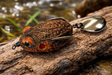 IZZAWA 3D Frog Lure 7.2cm Yellow Black – Snakehead Murrel Floating
