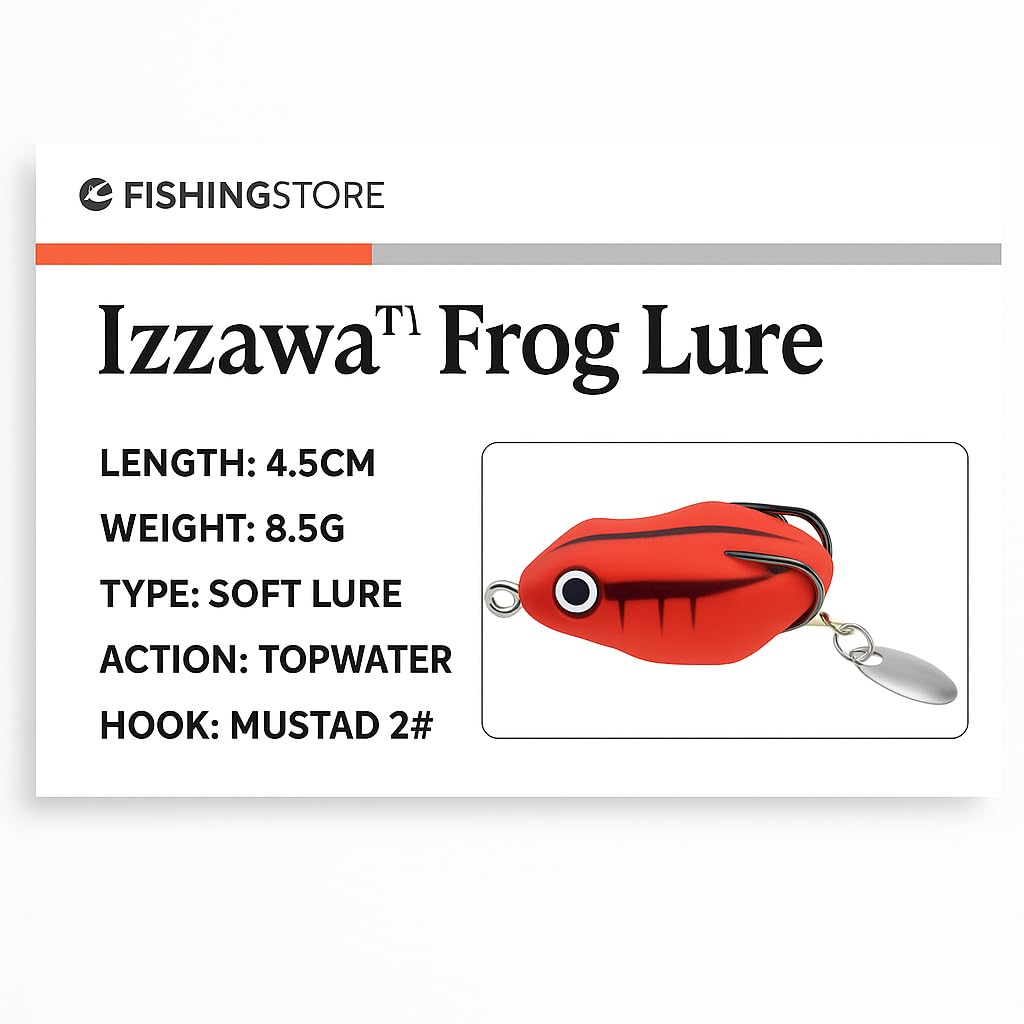 IZZAWA Frog Lure 2pc Red & Green 4.5cm 8.5g – Snakehead Murrel