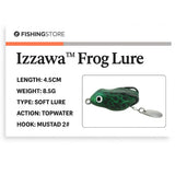 IZZAWA Frog Lure 2pc Brown & Green 4.5cm 8.5g – Snakehead Murrel