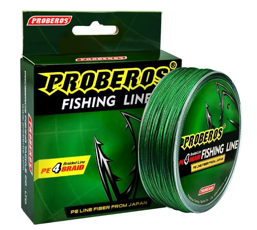 Proberos PE Braid Line Dark Green 0.50mm 80LB – PE Braid Snakehead Bass