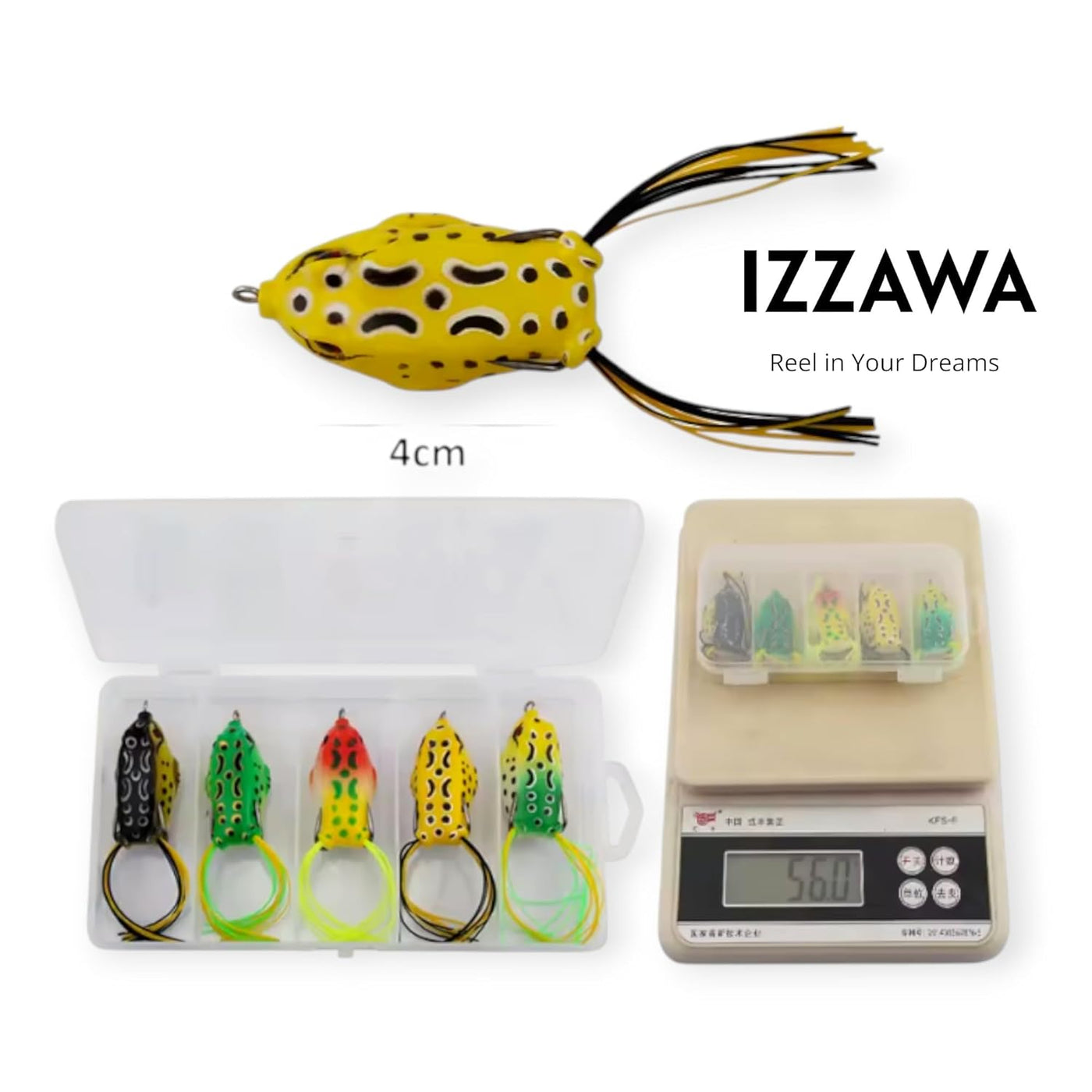 IZZAWA Frog Lure 1pc 6cm 12g – Snakehead Murrel Bass Topwater