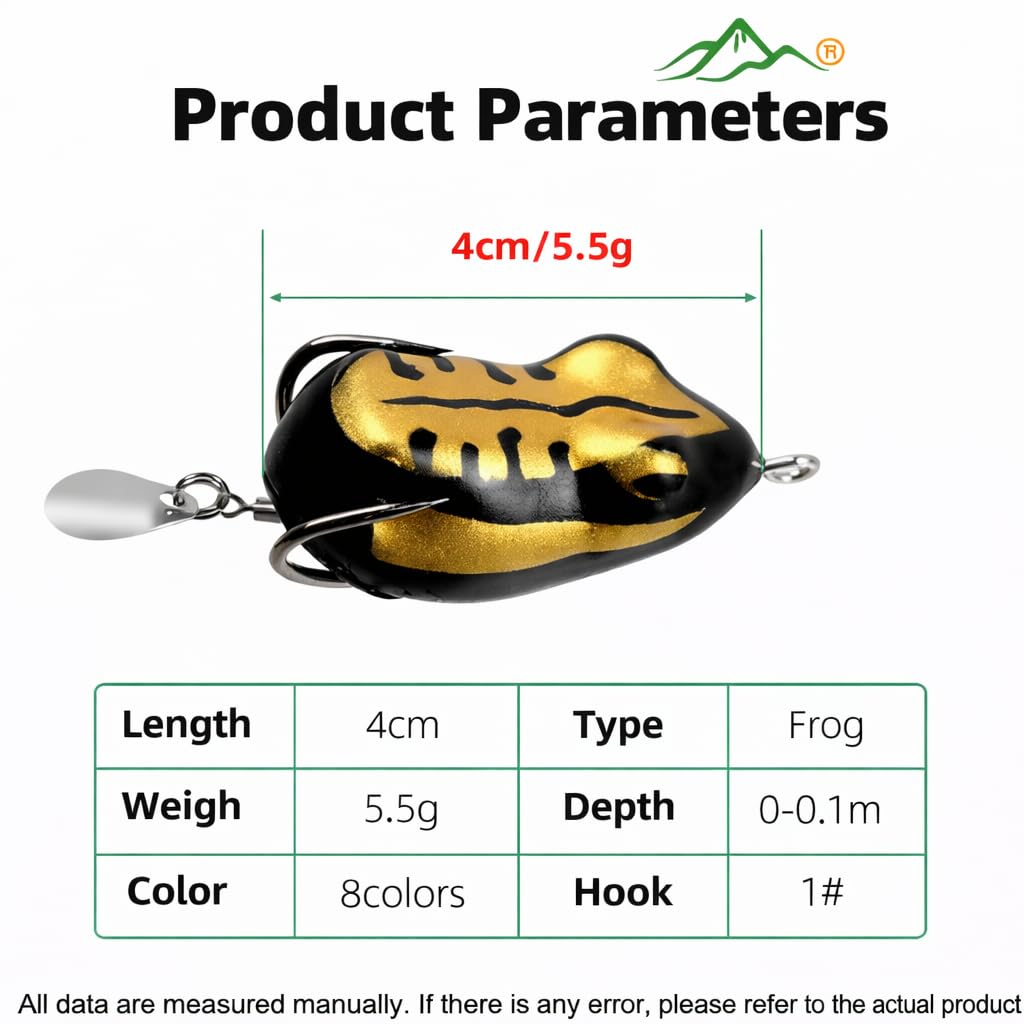 IZZAWA Ripper Frog Lure 4cm 5.5g – Snakehead Murrel Popper Bait