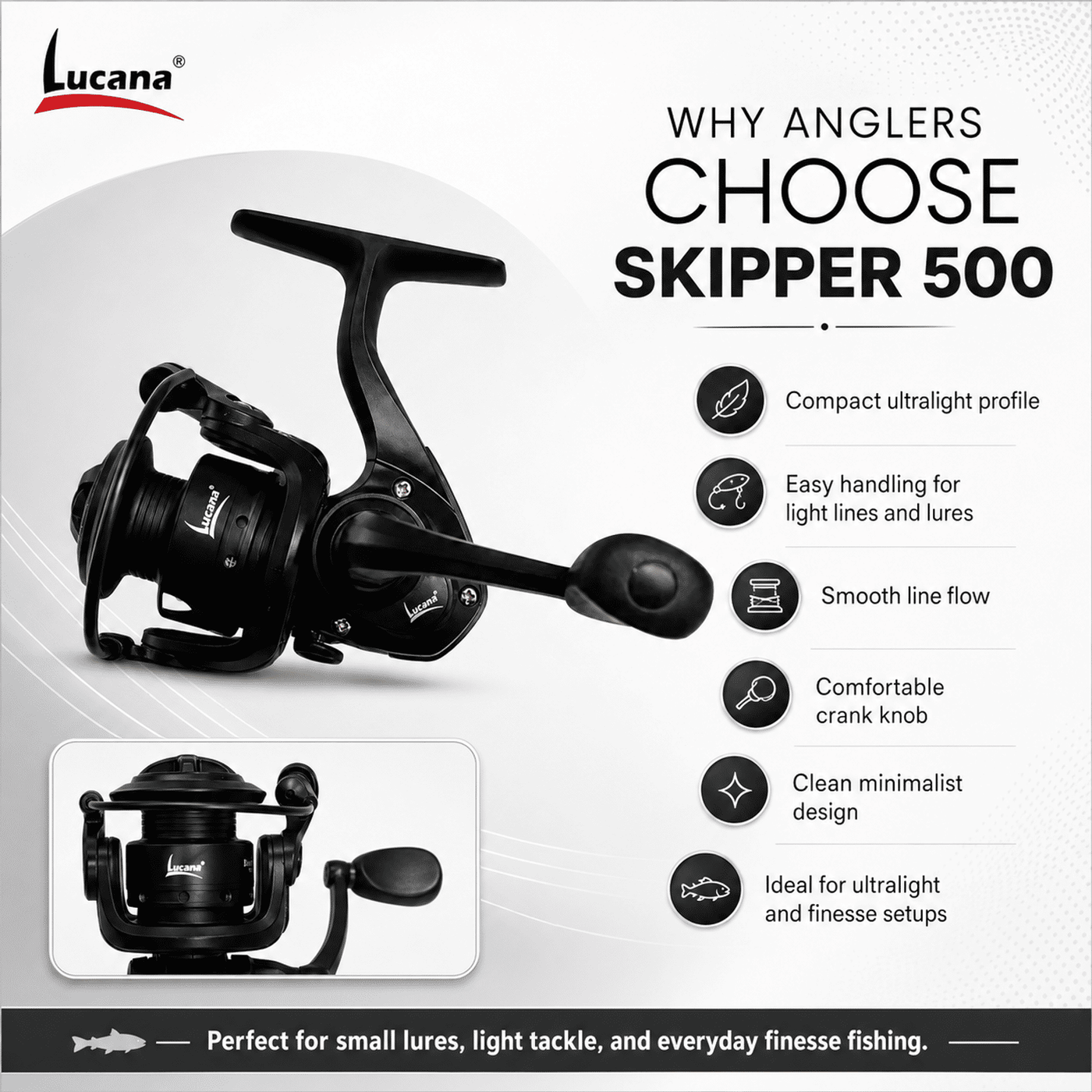 Lucana Skipper 500 Ultralight Spinning Reel