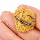 Izzawa Pack of 5 Spring Barbed Swivel Carp Fishing Hooks, High Carbon Steel, Size 12#, for Grouper, Snapper, Nutter etc
