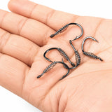 Izzawa Pack of 5 Spring Barbed Swivel Carp Fishing Hooks, High Carbon Steel, Size 12#, for Grouper, Snapper, Nutter etc