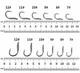 Izzawa Pack of 5 Spring Barbed Swivel Carp Fishing Hooks, High Carbon Steel, Size 12#, for Grouper, Snapper, Nutter etc