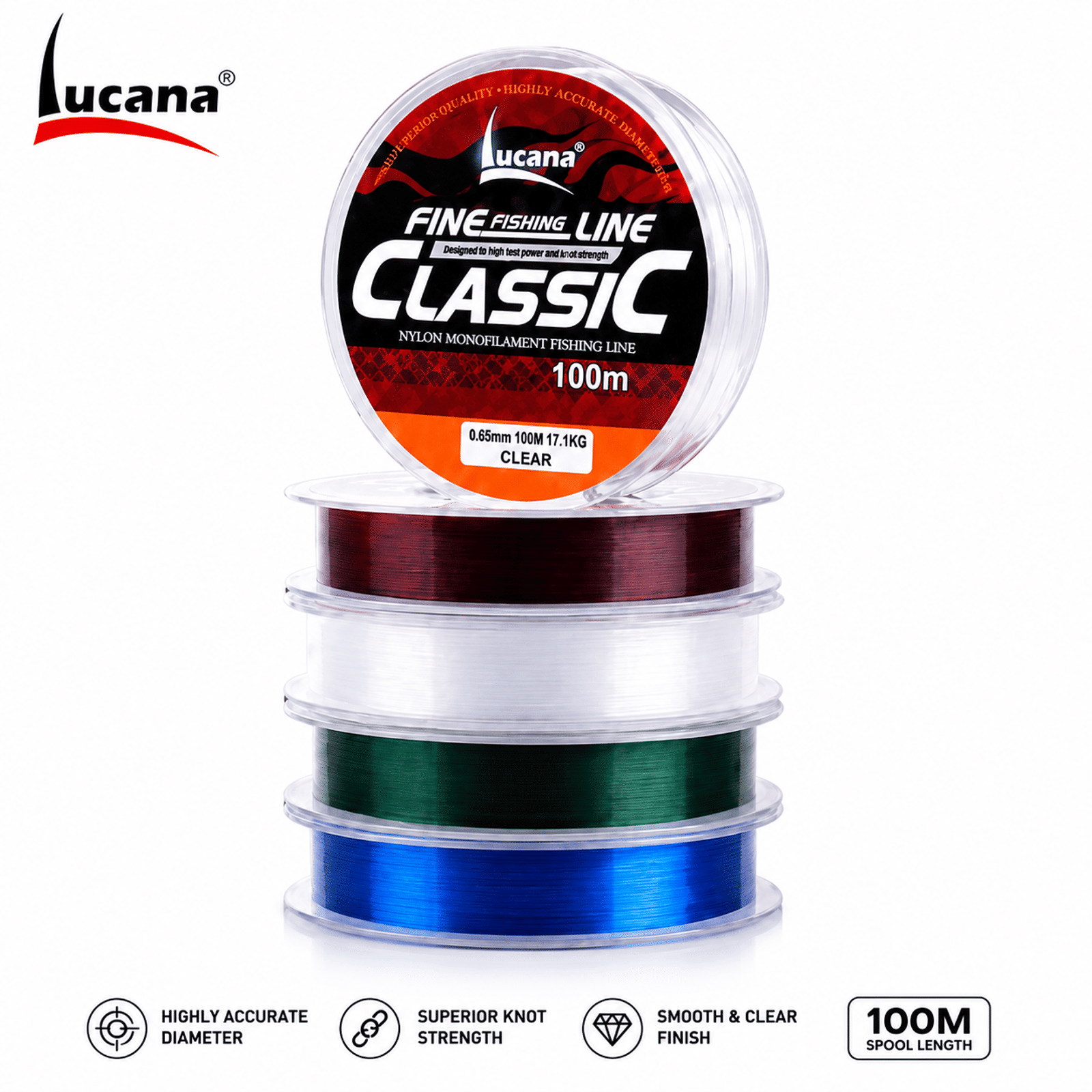 Lucana Classic Monofilament Fishing Line 100m